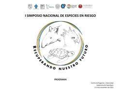 programa i simposio nacional de especies en riesgo