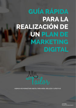 GUÍA RÁPIDA PARA LA REALIZACIÓN DE UN PLAN