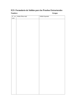 E23: Formulario de Salidas para las Pruebas Estructurales
