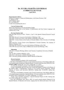 Dr. ELVIRA MARTÍN-CONTRERAS CURRICULUM VITAE