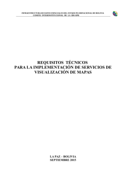 Requisitos técnicos para servicios web de visualización - IDE-EPB