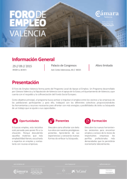 VALENCIA - Foros de Empleo VLC 2015