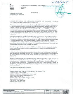 Listado provisional - Ayuntamiento San Juan de Aznalfarache