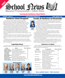 Hawthorne - School News Roll Call