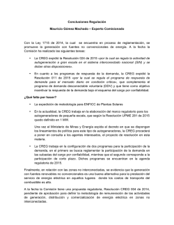 Conclusiones Regulación Mauricio Gómez - APC