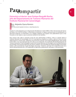 Entrevista al doctor Juan Enrique Bargalló Rocha, jefe del