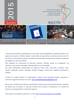 Boletín del mes de Noviembre - Comisión Universitaria sobre