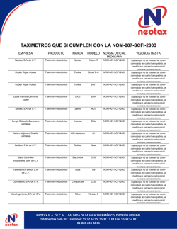taximetros que si cumplen con la nom-007-scfi-2003