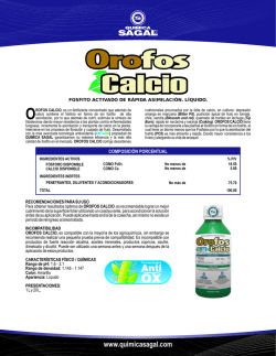 OROFOS CALCIO - Quimica Sagal