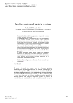 Creación nueva terminal: ingeniería en enología