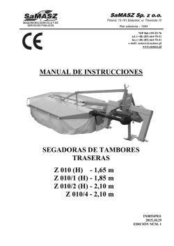 MANUAL DE INSTRUCCIONES SEGADORAS DE TAMBORES