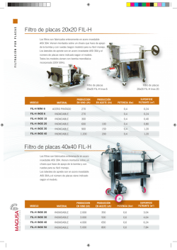 Filtro de placas 20x20 FIL-H Filtro de placas 40x40 FIL-H