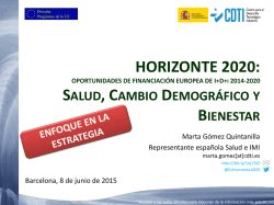 HORIZONTE 2020: OPORTUNIDADES DE