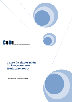 Curso de elaboración de Proyectos con Horizonte 2020