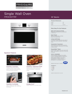 Single Wall Oven