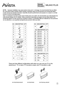 Milano Plus TV Standard Manual