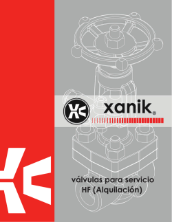 válvulas para servicio HF (Alquilación)