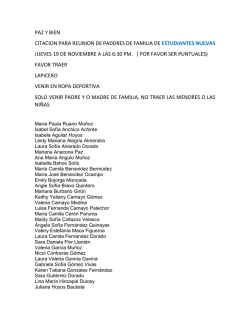 PAZ Y BIEN CITACION PARA REUNION DE PADDRES DE FAMILIA