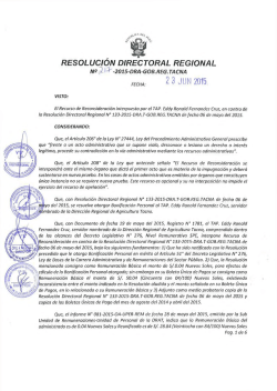 R.D.R. Nº 217-2015-DRAT