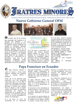 Informativo Mayo - Franciscanos Ecuador
