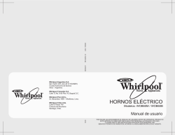 m-89 manual de usuario horno eléctrico whirlpool chile