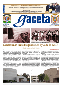 Gaceta ENP - Escuela Nacional Preparatoria
