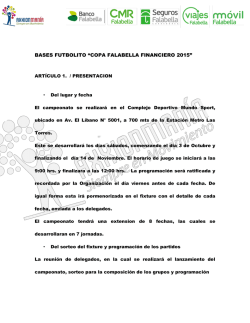 BASES FUTBOLITO “COPA FALABELLA FINANCIERO 2015”