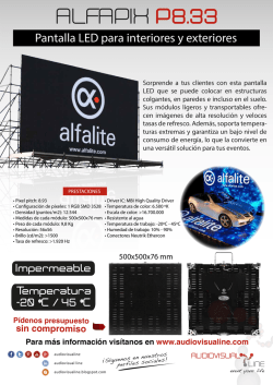 ALFAPIX P8.33 - Audiovisual Line