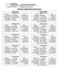 fixture competencia oficial 2013 - Asociacion de Futbol de Graneros