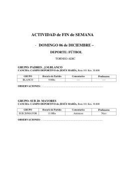 ACTIVIDAD de FIN de SEMANA