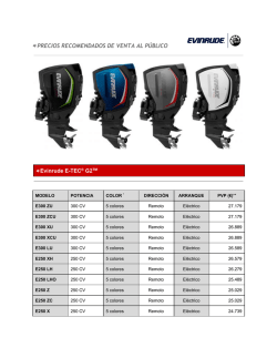 Tarifas Evinrude 2015