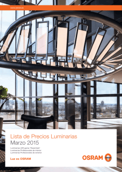 Lista de Precios Luminarias Marzo 2015