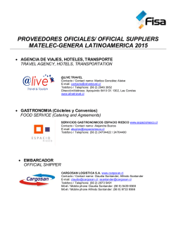 PROVEEDORES OFICIALES EXPOMIN 2010