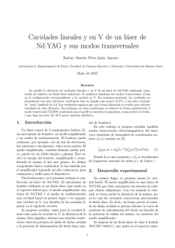 Cavidades lineales y en V de un láser de Nd:YAG y sus modos