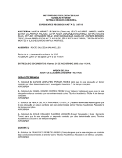 Septima reunión ordinaria 2015 - Instituto de Fisiología Celular UNAM