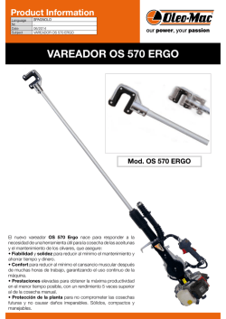 Ficha de Producto Vareador OS 570 ERGO - Oleo-Mac
