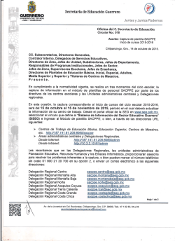 Circular No. 018 captura SACPPE inicio 2015-2016