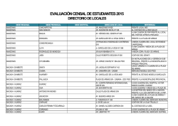 EVALUACIÓN CENSAL DE ESTUDIANTES 2015