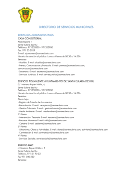 DIRECTORIO SERVICIOS - Ayuntamiento de Santa Eulalia