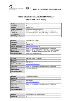 Curso 2015-2016 - Facultad de Filología