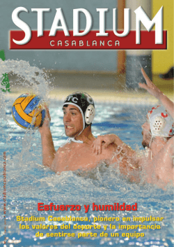 REVISTA STADIUM CASABLANCA n&uacute;mero de Julio 2015