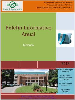 Boletín Informativo Anual - Facultad de Ciencias Agrarias