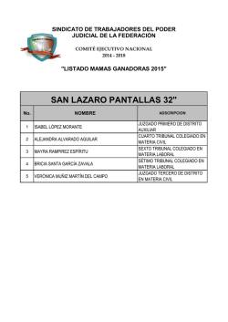 SAN LAZARO PANTALLAS 32" - Sindicato de Poder Judicial de la