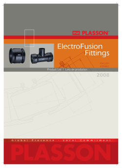 Plasson Electrofusion fittings