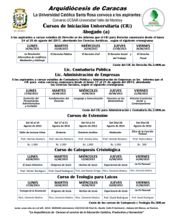 Arquidiócesis de Caracas - Universidad Católica Santa Rosa
