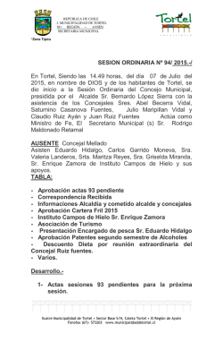 Acta 094 de 2015 - Ilustre Municipalidad de Tortel