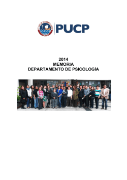 Memoria 2014 - departamento.pucp.edu.pe