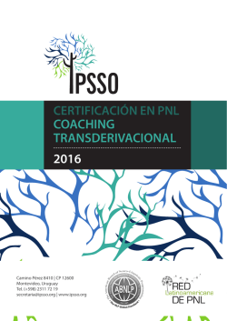 certificación en pnl coaching transderivacional 2016