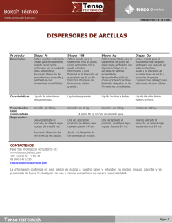 DISPERSORES DE ARCILLAS
