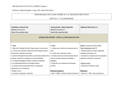 PSICOLOG&Iacute;A EVOLUTIVA (NI&Ntilde;EZ) C&aacute;tedra I Profesora Adjunta